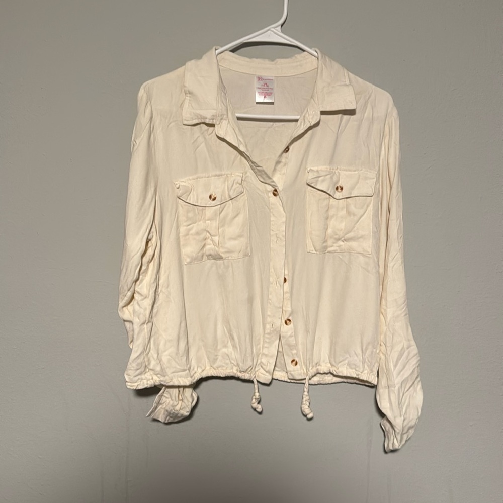 Cream button down